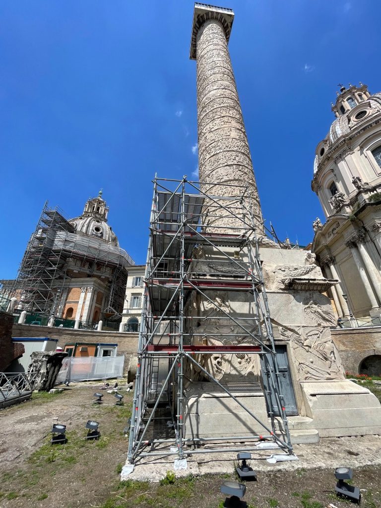 Ponteggio Multidirezionale Layher di TSA per la Colonna Traiana di Roma