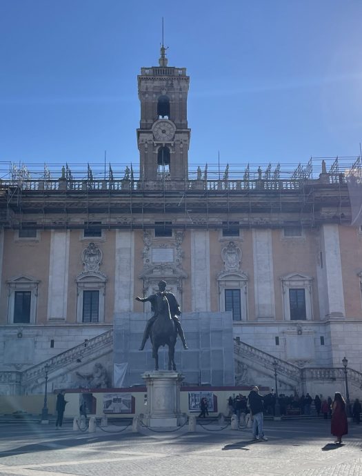 Ponteggi TSA per il restauro e la messa in sicurezza del Palazzo Senatorio